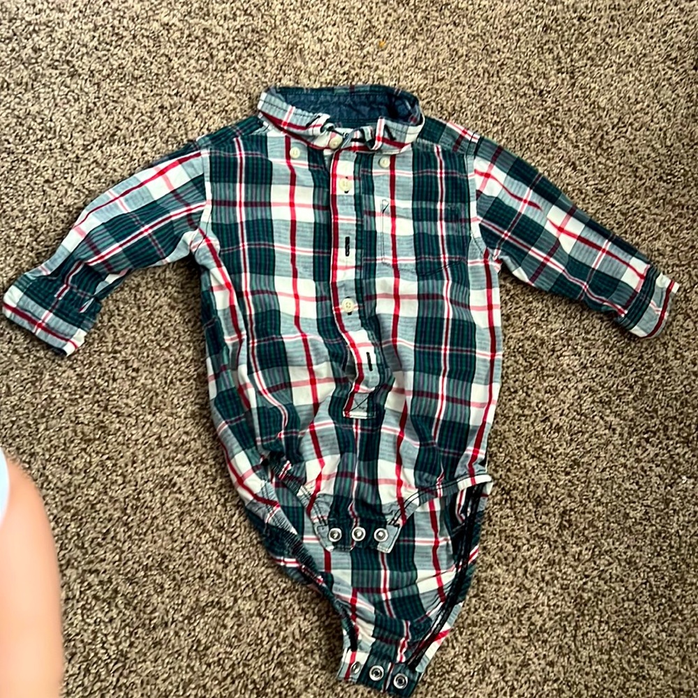 Long sleeve polo for baby boy. 12m